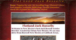 Desktop Screenshot of flatlandjackrussells.com