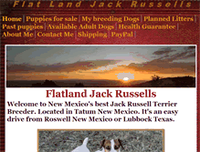 Tablet Screenshot of flatlandjackrussells.com